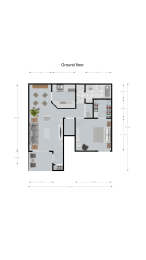 floor plan of the ground floor of the house