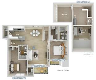 the outlook floor plan  studio