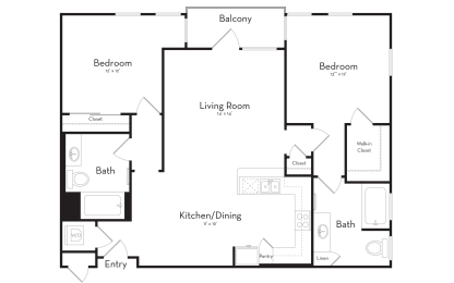 Two Bedroom Two Bathroom