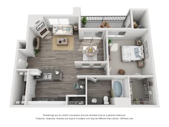 The Cypress floor plan at Eagle Glen Apartments, Murrieta, CA