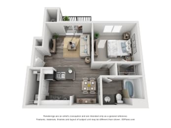 The Juniper floor plan at Eagle Glen Apartments, Murrieta, 92563