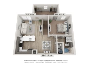 A2A Floorplan at Emerson at Trace, Texas, 78666