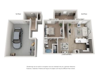A2C Floorplan at Emerson at Trace, San Marcos