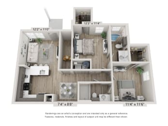 B1 Floorplan at Emerson at Trace, San Marcos, TX