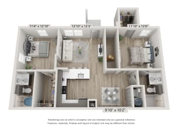 B2 Floorplan at Emerson at Trace, Texas