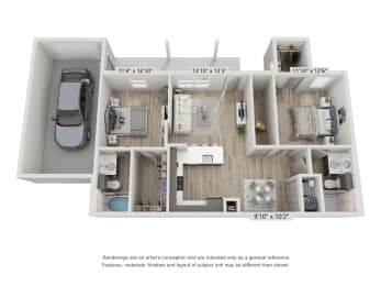 B2A Floorplan at Emerson at Trace, San Marcos, Texas
