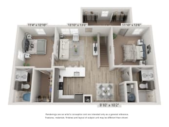 B2B Floorplan at Emerson at Trace, San Marcos, 78666