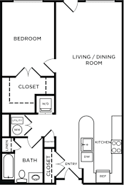 A black and white image of a floor plan for a home.