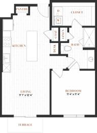 floor plan of the first floor of a modern house
