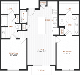 two bedroom floorplan