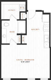 a floor plan of a bedroom apartment