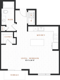 a floor plan of a house with bedrooms and a kitchen and a living room