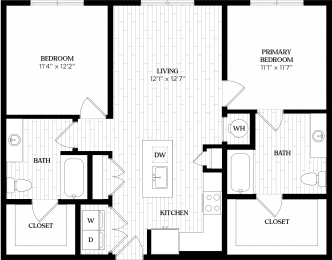 a blueprint of a floor plan of a house