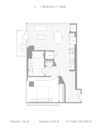 L 1 bedroom 1 bath at Stanza Little Italy, San Diego, CA, 92101