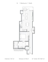 N 1 bedroom 1 bath at Stanza Little Italy, San Diego, CA
