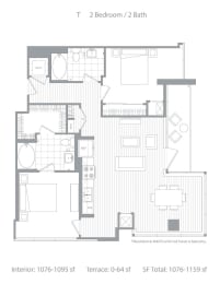 T 2 bedroom 2 bath at Stanza Little Italy, San Diego, California