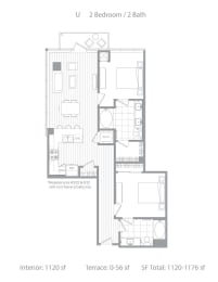U 2 bedroom 2 bath at Stanza Little Italy, San Diego