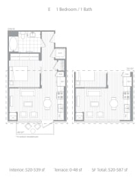 E 1 bedroom 1 bath at Stanza Little Italy, San Diego, CA