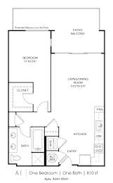 A01 Floorplan at Grey House, Houston