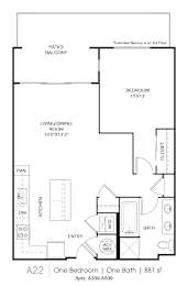 A22 Floorplan at Grey House, Houston