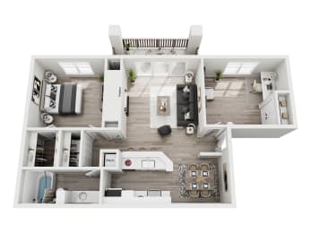 a 2400 sq ft floor plan with a bedroom and a living room
