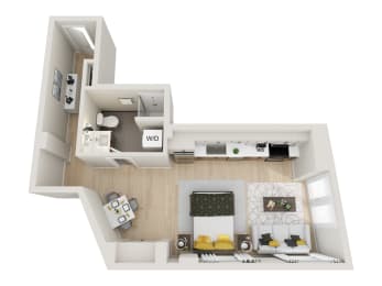 Studio G MFTE Floor Plan at Ion Town Center, Shoreline, WA