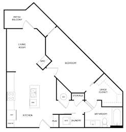 A black and white image of a house floor plan.