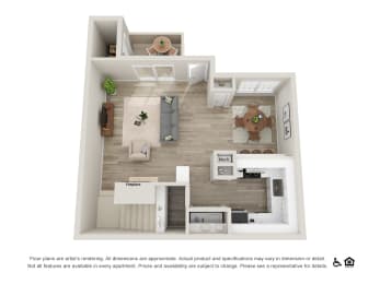 Portofino 2 Bedroom 1,158 sq.ft. Floor Plan at Marquessa Villas, Corona, 92879