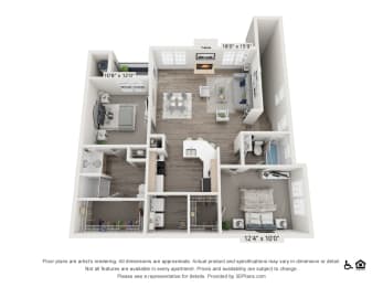 Two Bedroom Two Bathroom