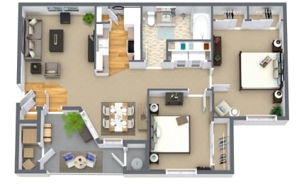 2bed 1bath Floor Plan at Monarch Meadows, Utah