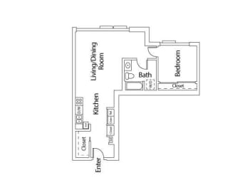 1x1 A  at mResidences Portland Pearl District, Portland