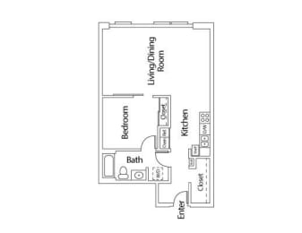 1x1 B  at mResidences Portland Pearl District, Portland