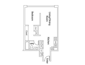 1x1 c  at mResidences Portland Pearl District, Portland, OR