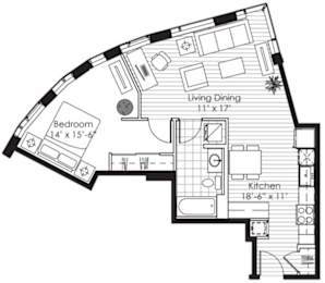  Floor Plan 1x1 G