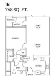 1B floorplan
