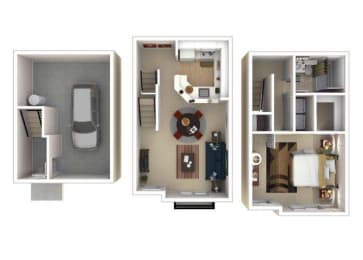 11CA1 Floor Plan at Lionsgate South, Hillsboro, 97124