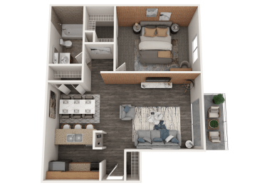 Orion 59 Renovated 1 bed 1 bath floor plan apartment home