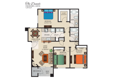 The Denali Floor Plan at Sunstone, Las Vegas, 89147