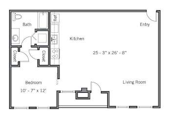 11CE Floor Plan at The Wyatt, Oregon, 97209