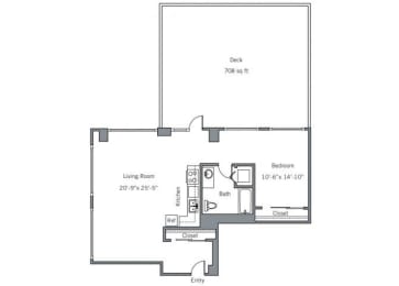 11CF Floor plan at The Wyatt, Portland, 97209