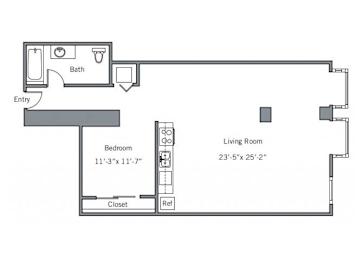 11CLY Floor plan.at The Wyatt, Portland, OR