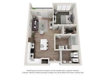 1 bedroom 1 bathroom at Velo Village Apartments, Franklin, Wisconsin