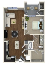 767 sq.ft. A2 Floor plan, at SETA, CA, 91942