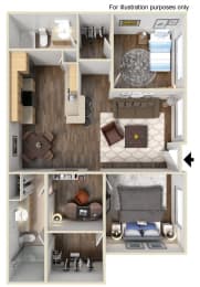 2 bedroom 2 bath  at Navajo Bluffs, San Diego