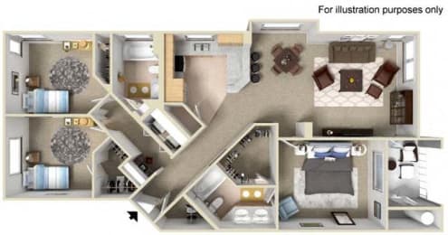 1356 sq.ft. EL DORADO Floor plan, at Terra Vista, 1441 Santa Lucia Rd, CA