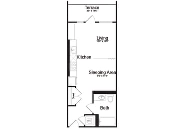 A6 Floor Plan at AV8, San Diego, CA, 92101