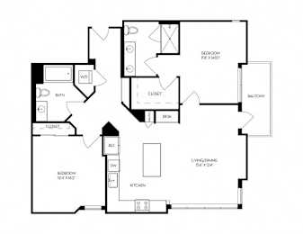 A black and white image of a house floor plan.