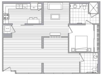 LW4 Floor Plan at Vora Mission Valley, California