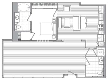 LW5 Floor Plan at Vora Mission Valley, California, 92120