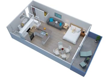 A1 Floor Plan at Milano Apartments, California, 90503